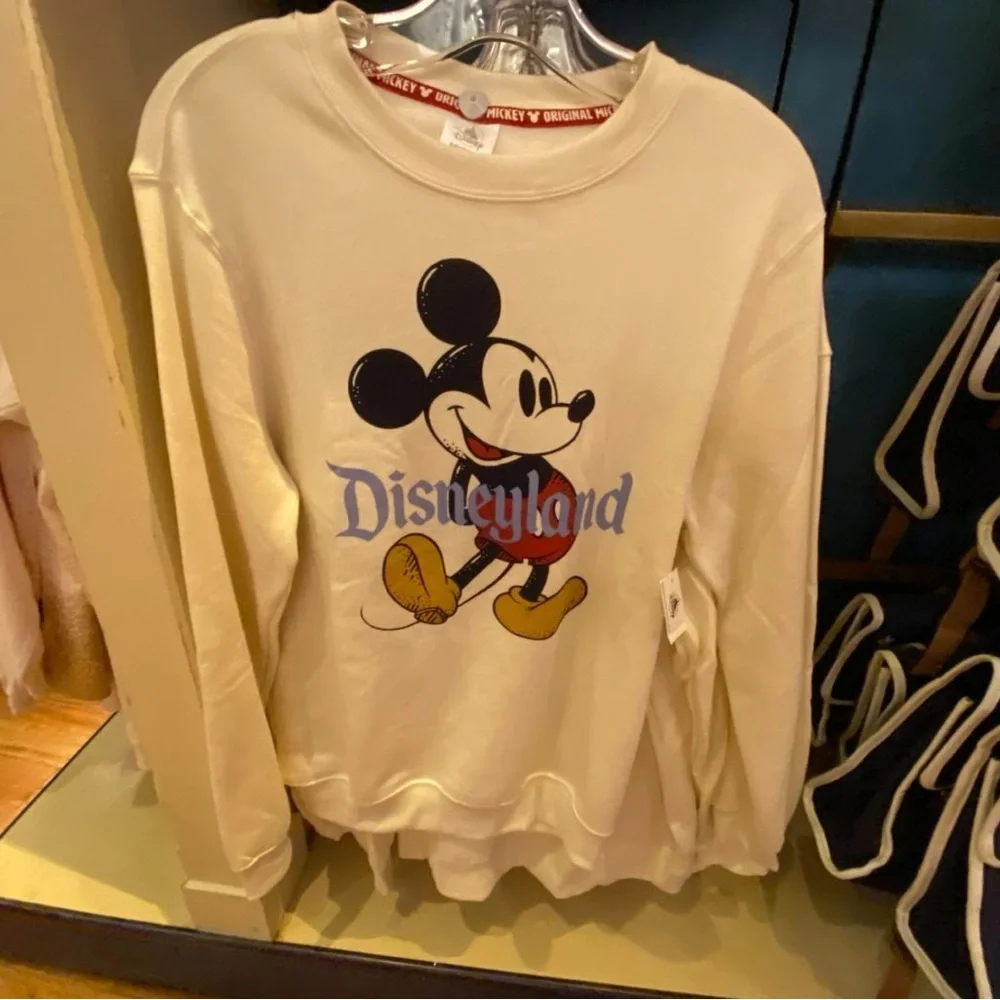 Disneyland Tokyo Classic Mickey Mouse Cream pullover Sweatshirt Small - Picture 6 of 8